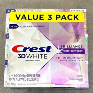 Crest 3D White Brilliance Vibrant Peppermint Teeth Whitening Toothpaste